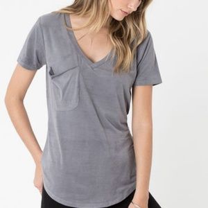Z Supply Faux Suede Pocket Tee